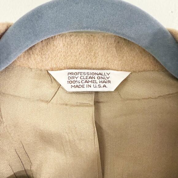 Vintage Hunt Valley Tan 100% Camel Hair Sport Coat Men's Size Large Made in USA - Picture 2 of 7